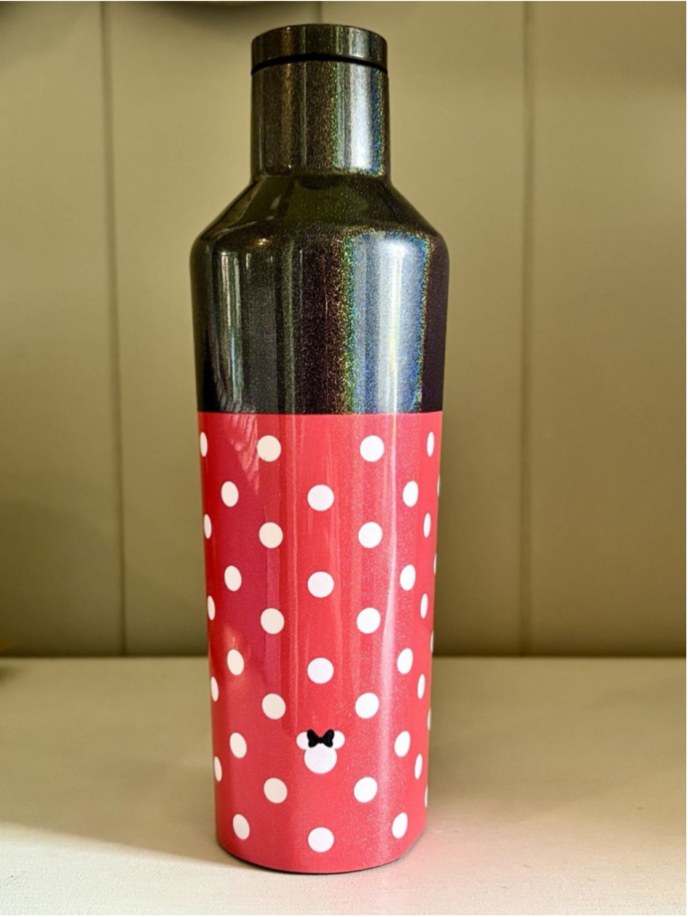 Disney Parks Minnie Mouse 16oz Corkcicle Canteen Water Bottle Stainless Steel